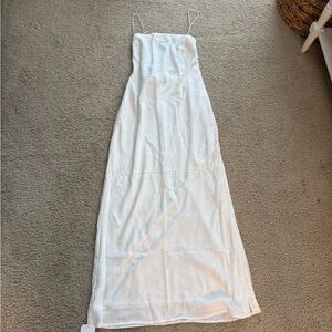 Elegant AF White Spaghetti Strap Dress